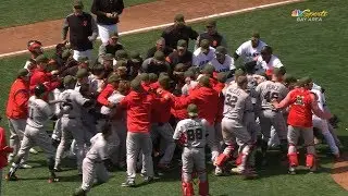 Bryce Harper Charges Hunter Strickland (FIGHT/Benches Clear)