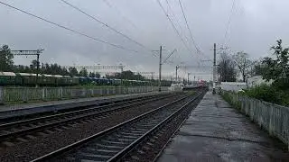 тэп70 0350 с поездом Санкт-Петербург-Костомукша по станции ручьи