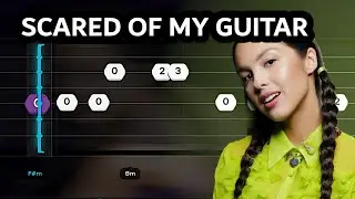 Olivia Rodrigo - scared of my guitar (EASY SLOW Guitar Tabs & chords Tutorial)