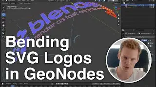 Blender Tutorial - SVG Logos Part 3 - Bending the logo with Geometry Nodes 