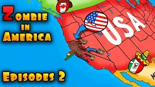 Zombies in America. California, USA countryballs. 2 episodes