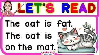 Reading Lesson for Kinder, Grade1, Grade2 | CVC sentences | Learn to Read | Teacher Aya Online Tutor