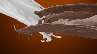 Mix of Liquid Chocolate and Milk Splash