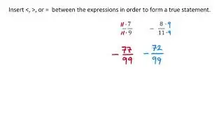 Comparing Negative Fractions