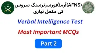 AFNS Test Preparation 2024 | Verbal Intelligence Test Part 2 | AFNS Guideline