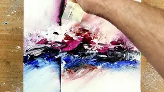 Easy Abstract Techniques / Layers and Masking / Relaxing Acrylics / Abstract Painting 517