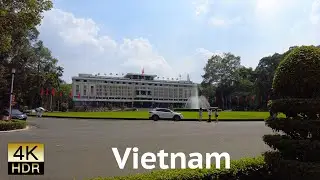 Walking tour until Independence Palace Ho Chi Minh, Vietnam🇻🇳 | 4K60fps