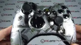 Candy Silver Benjamins | XBOX360 Modded Controller | HG Arts Modz