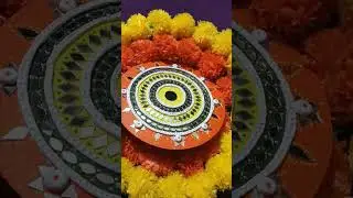 Lippan art decoration for festival... #lippanart #mirrorwork #festival #ganpati #janmasthami #shorts