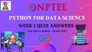 NPTEL Python For Data Science Week 1 Quiz Answers 2021 | NPTEL Courses Quiz Answers | 