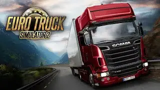 Euro Truck Simulator 2 с рулем - ночной рейс
