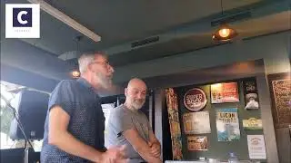João Rios e Isaque Ferreira no aniversário d'O Pátio e o poema "Palavrão" de Joaquim Castro Caldas