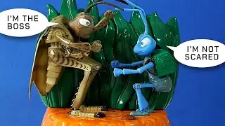 Disney A BUG'S LIFE Talking Flik and Hopper Coin Bank - Pixar Toys Figures