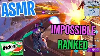 ASMR Gaming 🤩 Fortnite Ranked Impossible! Relaxing Gum Chewing 🎮🎧 Controller Sounds + Whispering 💤