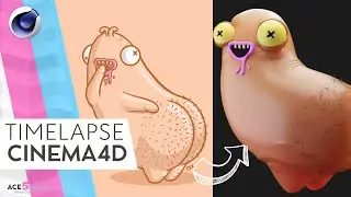 Cheeky [Cinema 4D] speed sculpt - modelling - octane render Timelapse Tutorial | C4D