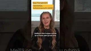 Jalkaterapeutti Essi  kertoo opiskelustaan Xamkissa
