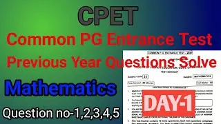 Previous Year Questions Paper Solve Day-1