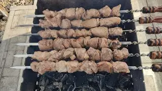 Шашлык на гранатовом соке.