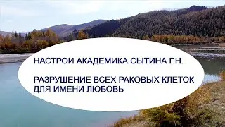 Разрушение всех раковых клеток во всем теле Для имени Любовь Настрои Сытина Г.Н.