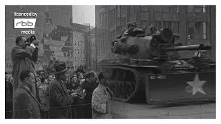 Berliner Mauer US-Panzer am Checkpoint Charlie Oktober 1961 | Alltag im West-Berlin