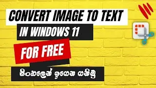 Windows 11 tips sinhala | Copy Text from an Image Using The Snipping Tool