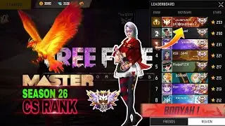 FINALLY Reach Master 🔥 in CS Rank❤️||Season 26||Jaunpuriya ff||ff live||