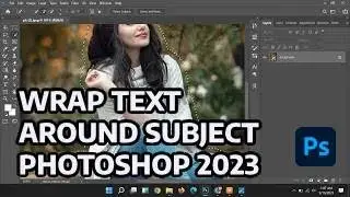 Wrap Text around Subject Photoshop 2023 in Urdu