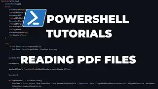 PowerShell Tutorials : Reading PDF files