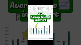 Add Average Line in a Chart..#viralshorts   #excelshorts