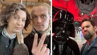 Sam Heughan and Caitriona Balfe BTS, Charles Vandervaart in Nature, Duncan Lacroix in Sweden