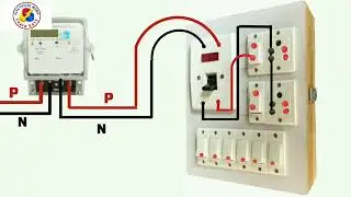 DP Switch + 8 Switch + 2 Socket Wiring Connection | Board wiring diagram | Electrical work