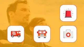 Firefighter, Fireman, Emergency   Fire Flat Icons After Effects Template