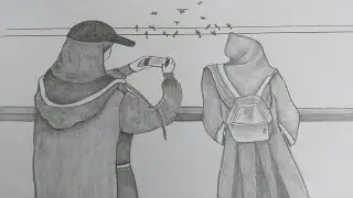 How to draw best friends, step by step | Как нарисовать лучших подруг, поэтапно