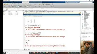Lec30: MATLAB: Functions reshape(), fliplr(), flipud(), rot90()