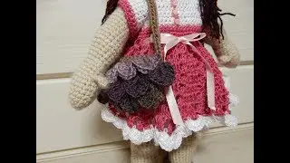 Вязание крючком вязаная  сумка для куклы узор вязаные игрушки