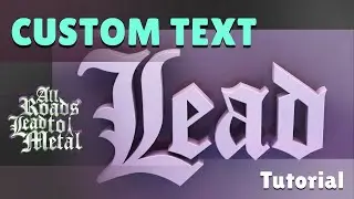 Custom Text With Splines: Cinema 4d Tutorial
