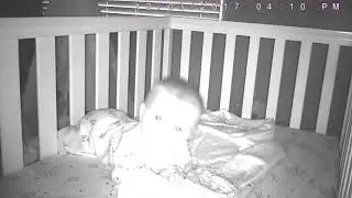 Ghost baby gets legs stuck in crib