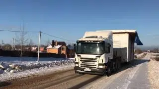 Везём негабаритный модуль жилого дома