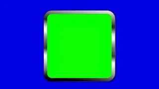 Green screen animated metal frame for your photo or video.