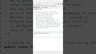 #java Encapsulation OuterClass Introduction