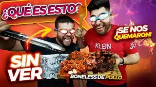 1 DAY COOKING WITHOUT SEEING 🍗💥 Everything WENT WRONG for us!