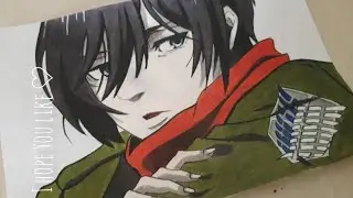 Draw Your Request Characters V13 ( Mikasa Ackerman - Attack On Titan ) #shorts