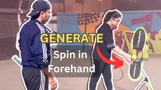 How to start HITTING Topspin Forehand ( Flat to Topspin )