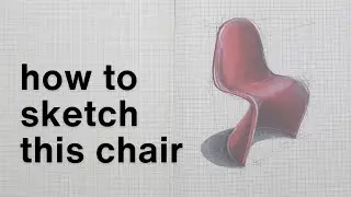 How to sketch the iconic Verner Panton chair!