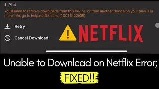 You'll need to remove downloads from this device error on Netflix, FIXED!