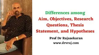 Differences among - Aim, Objectives, Research Questions, Thesis Statement, and Hypotheses
