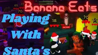 Banana Eats #Roblox #krish3405 |Game-99: Playing As A Runner With🎄🎁Santa's🎅🎅🎅@Supermarket Map🥰🥳🎶🔊