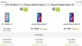 HTC Wildfire X vs Xiaomi Redmi Note 7 vs Redmi Note 7S Full Comparison ||