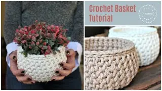 סרטון הדרכה לסריגת סלסלה בטקסטורה קלועה HOW TO CROCHET A BASKET