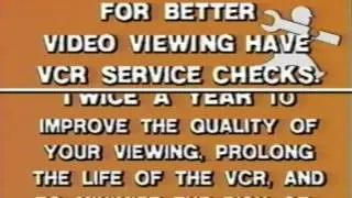 VCR Service Message + Media Home Entertainment (Later Day)